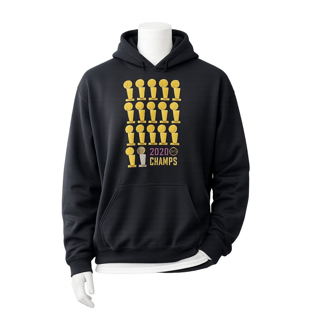 Gildan Lakers 2020 NBA Champions Black Hoodie - Size XL